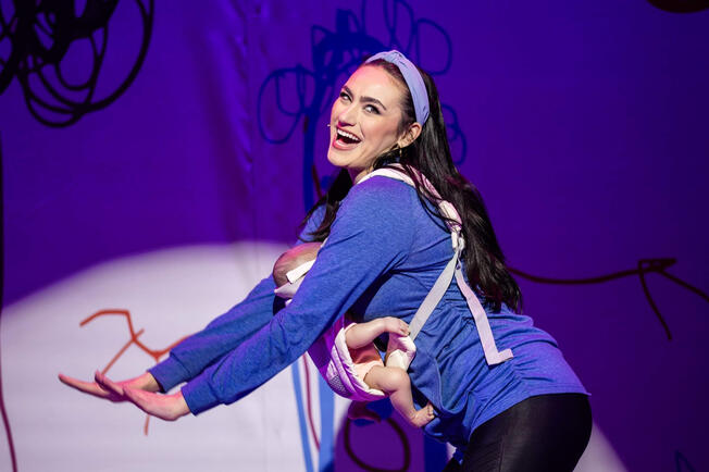 Natalie Bourgeois in THAT PARENTING MUSICAL. Photo by Maria Baranova